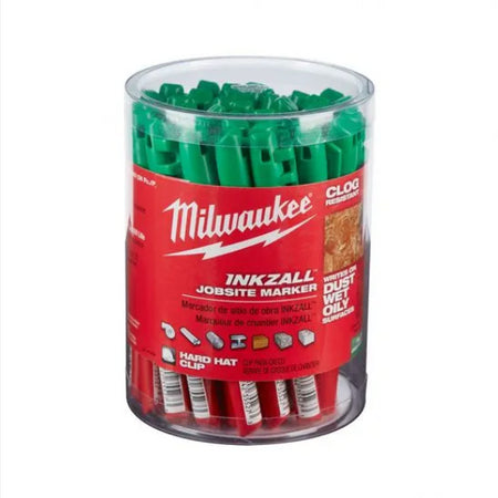 Marcador Milwaukee Inkzall verde bote de 36 uds ref 4932492127