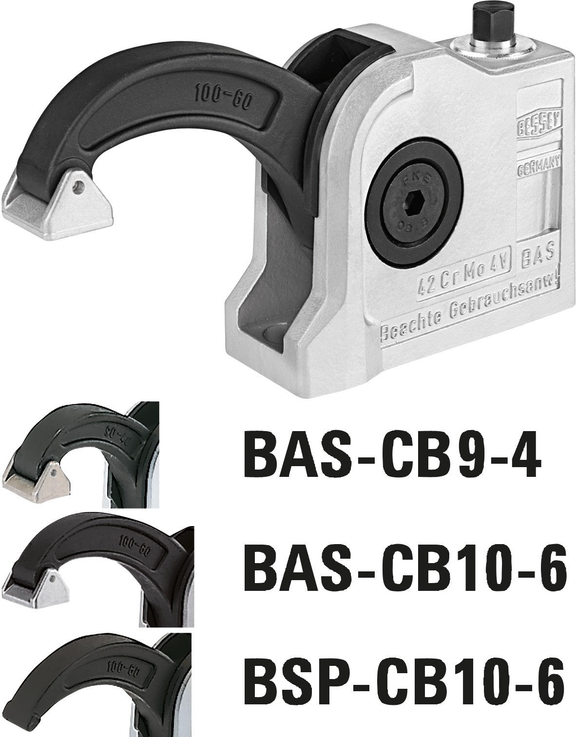 Bessey Mordaza compacta para máquinas Serie BAS-CB