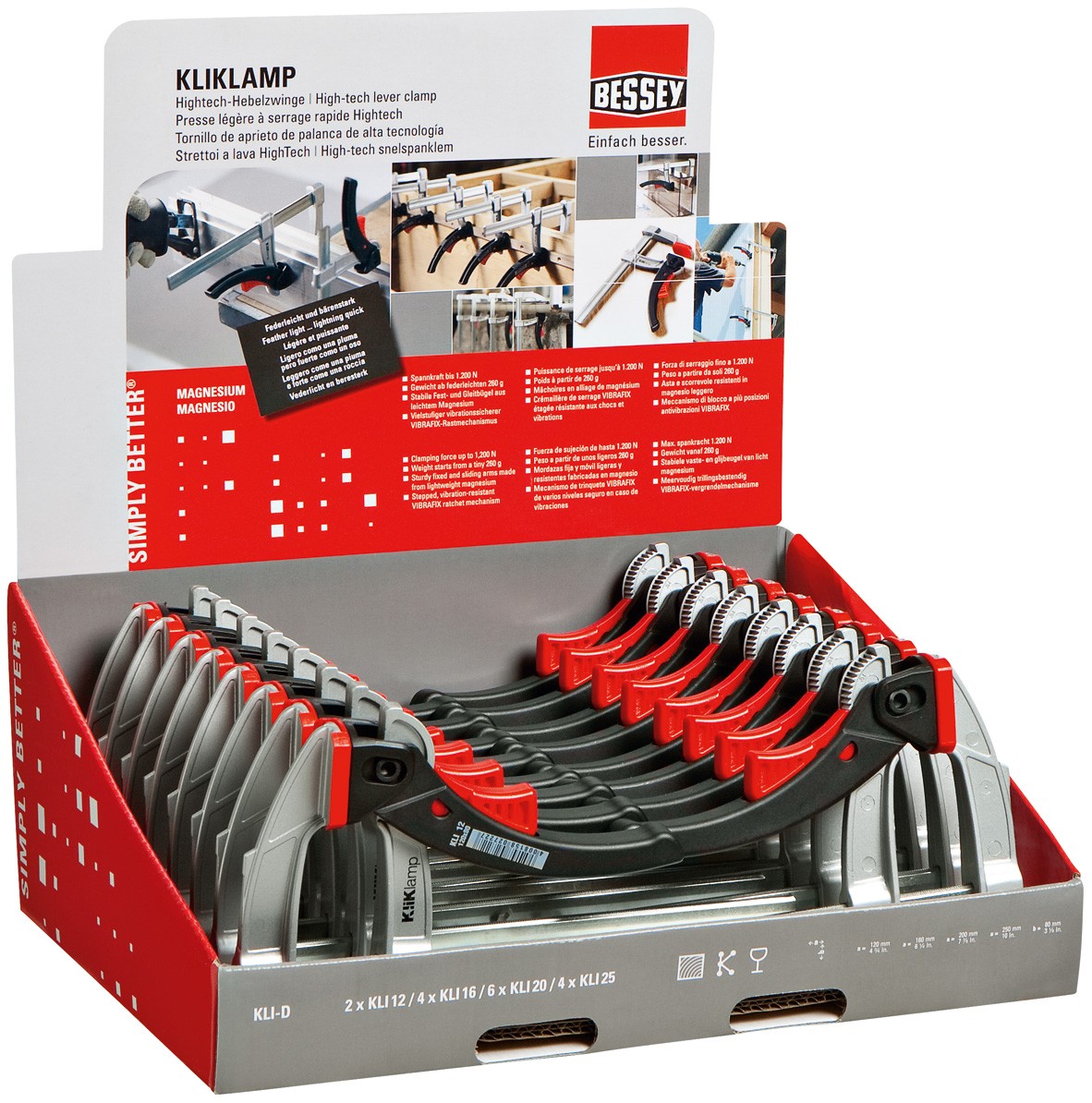 Bessey Expositor prensas rápidas de palanca KLI-D
