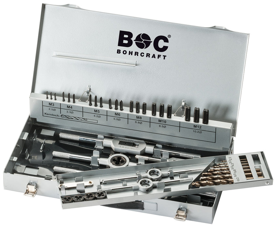 Bohrcraft Juego machos de roscar a mano INOX Profi Plus GWE12