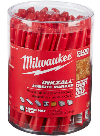 Marcador Milwaukee Inkzall rojo bote de 36 uds ref 48223170