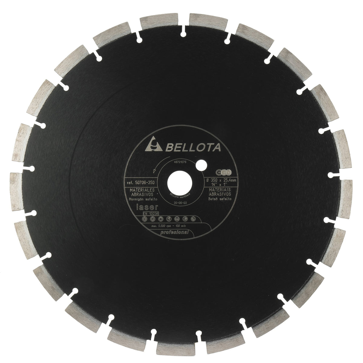 Disco diamante segmentado para materiales abrasivos / 50706350
