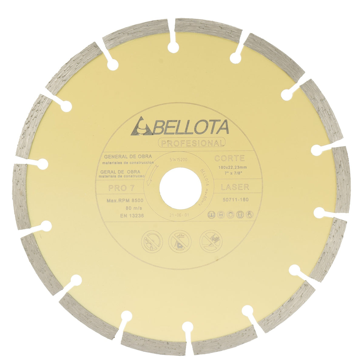 Disco diamante segmentado general de obra pro7 / 50711180