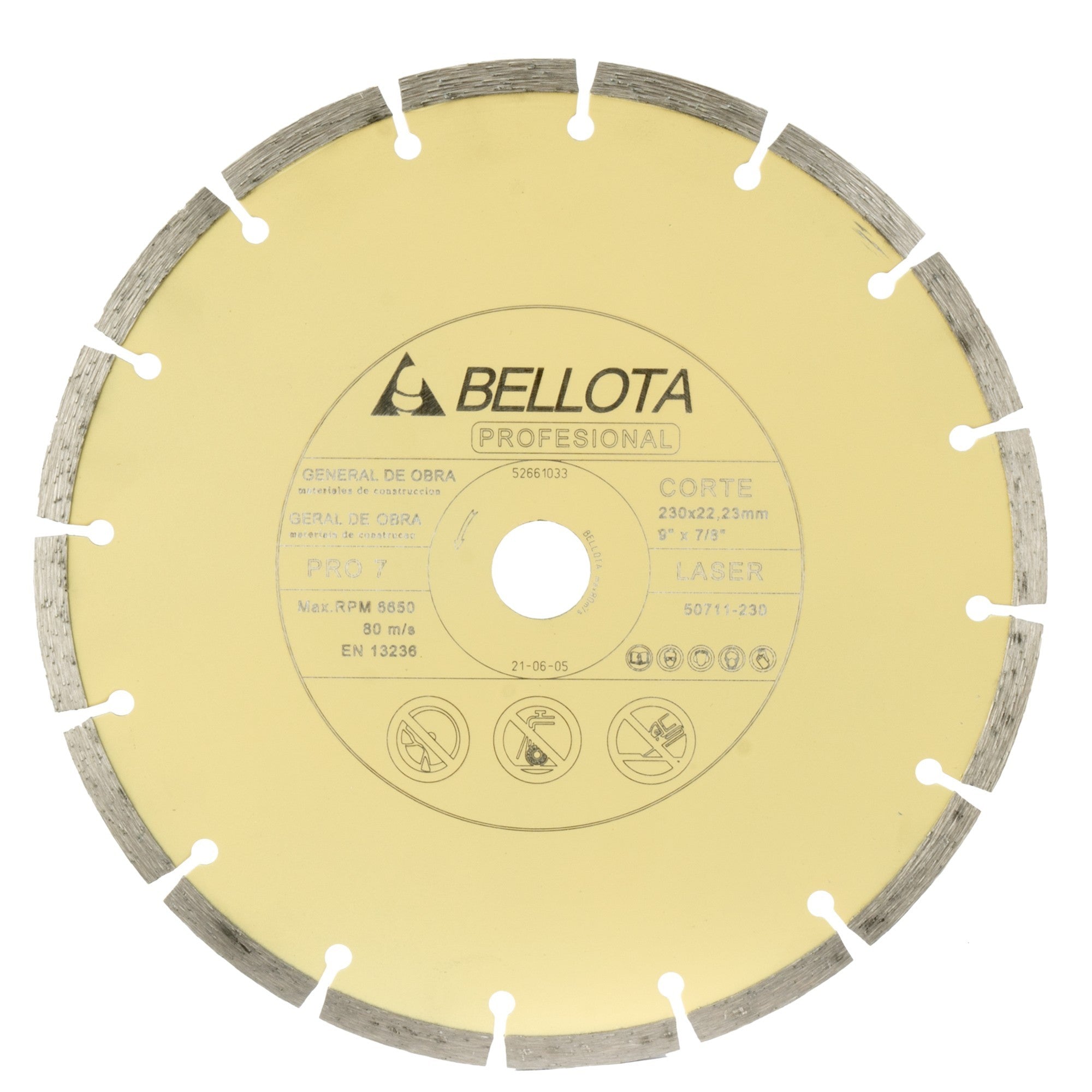 Disco diamante segmentado general de obra pro7 / 50711230