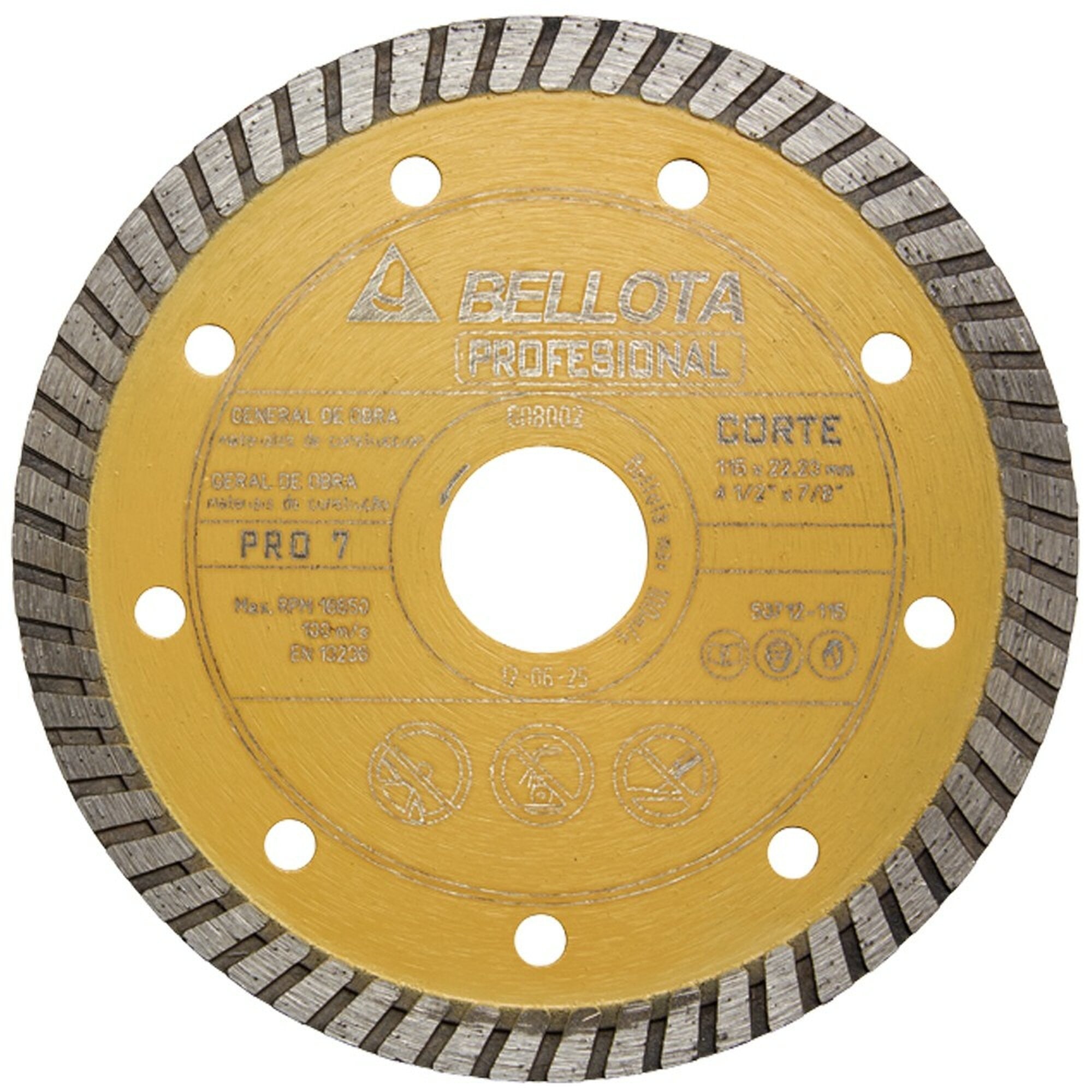 Disco diamante turbo general de obra pro7 / 50712125