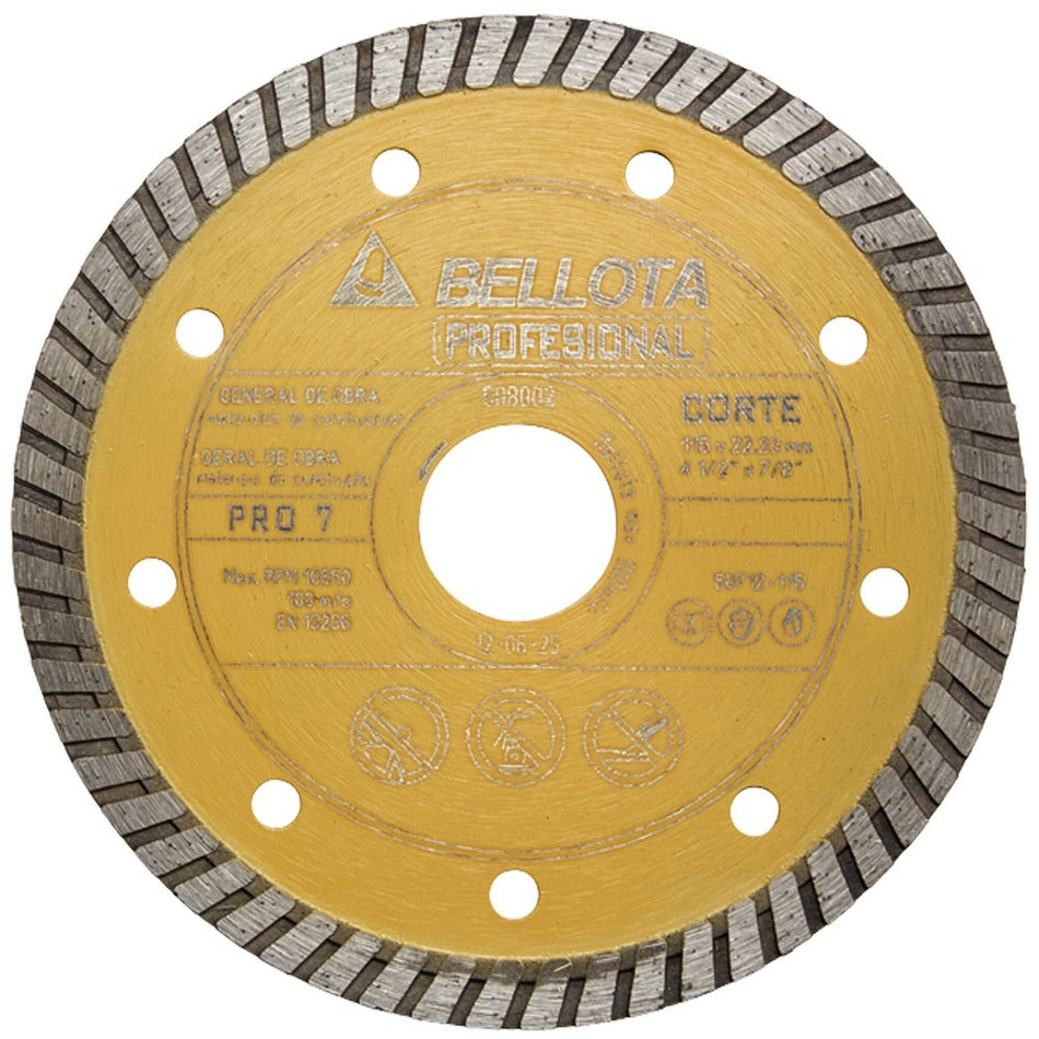Disco diamante turbo general de obra pro7 / 50712125