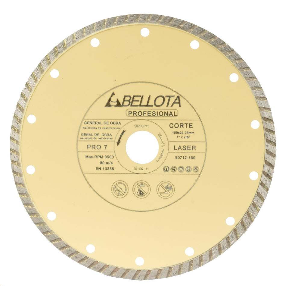 Disco diamante turbo general de obra pro7 / 50712180