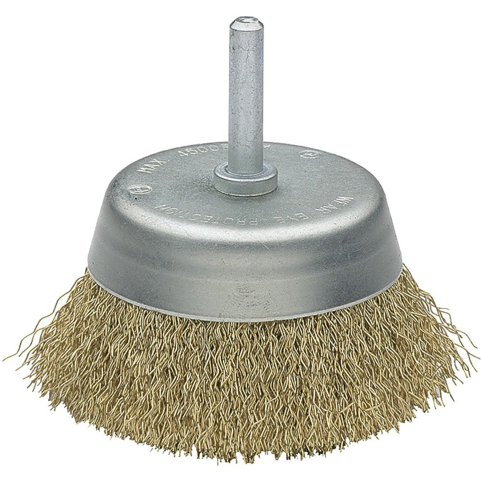 Cepillo Bricolaje Taza Acero Latonado Alambre Ondulado 50808-80