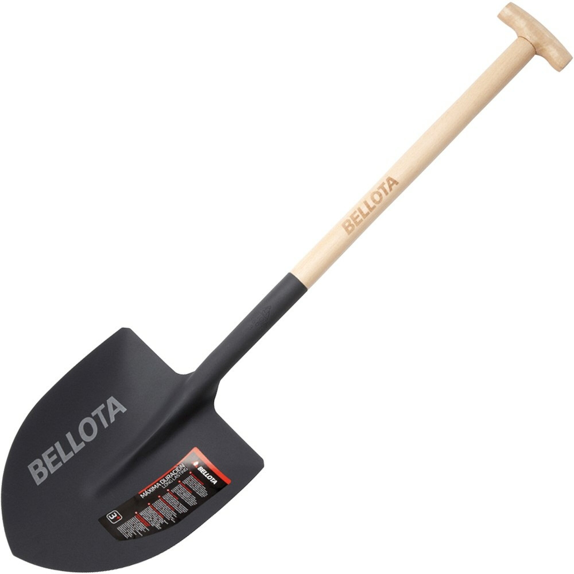 Pala punta con mango muleta de madera de haya PEFC 300 mm / 55014M