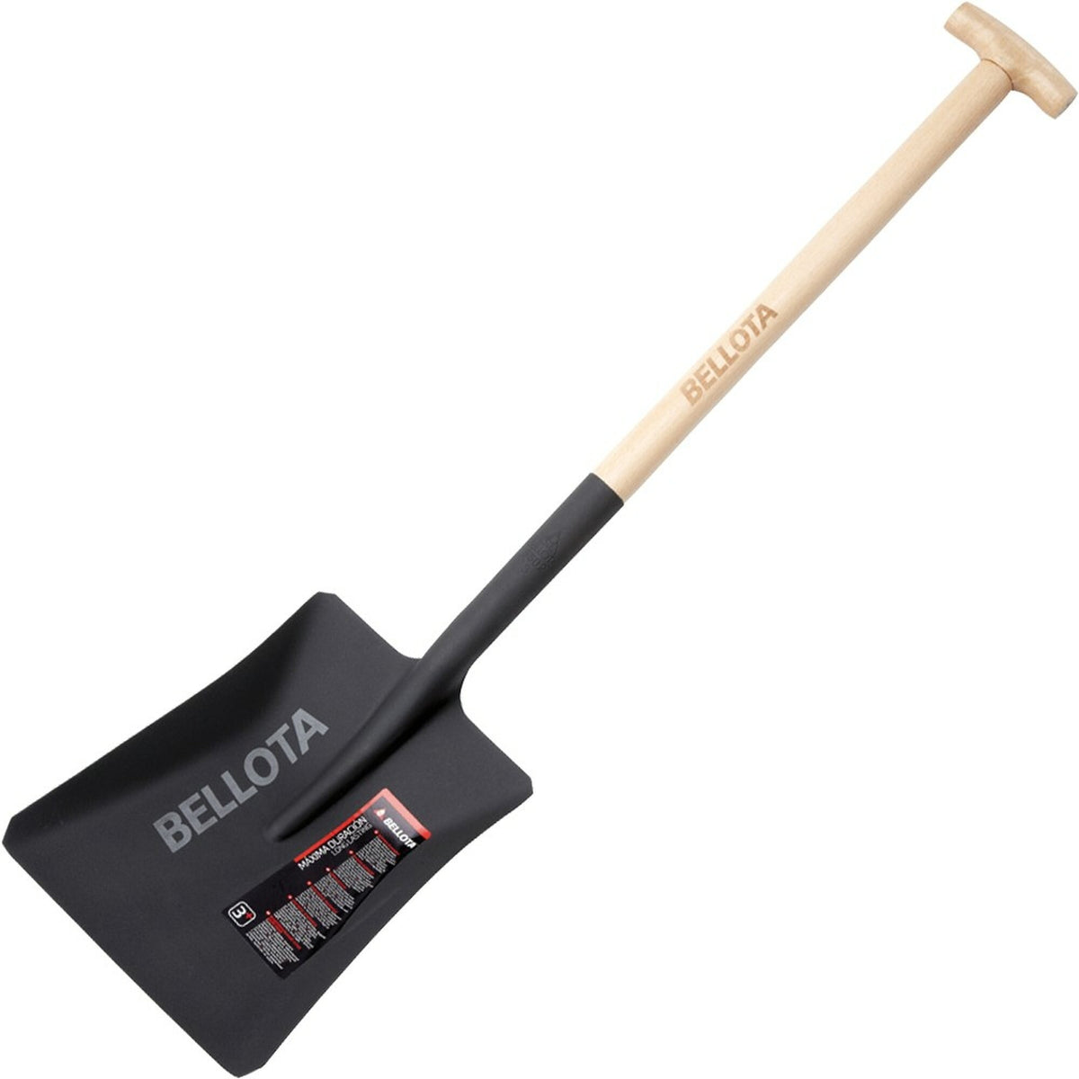 Pala cuadrada con mango muleta de madera de haya PEFC 265 mm / 55023M