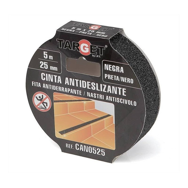 Ipt Cinta Adhesiva Antideslizante Negra De 5 M X 25 Mm Can0525