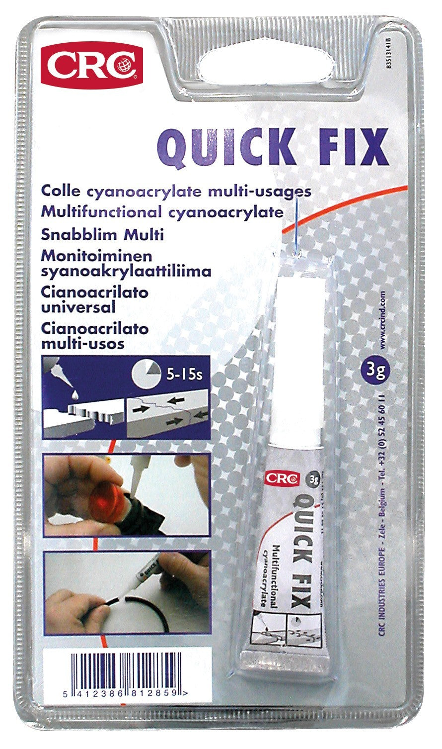 QUICK FIX - Adhesivo universal de cianoacrilato - QUICK FIX 3 GRS