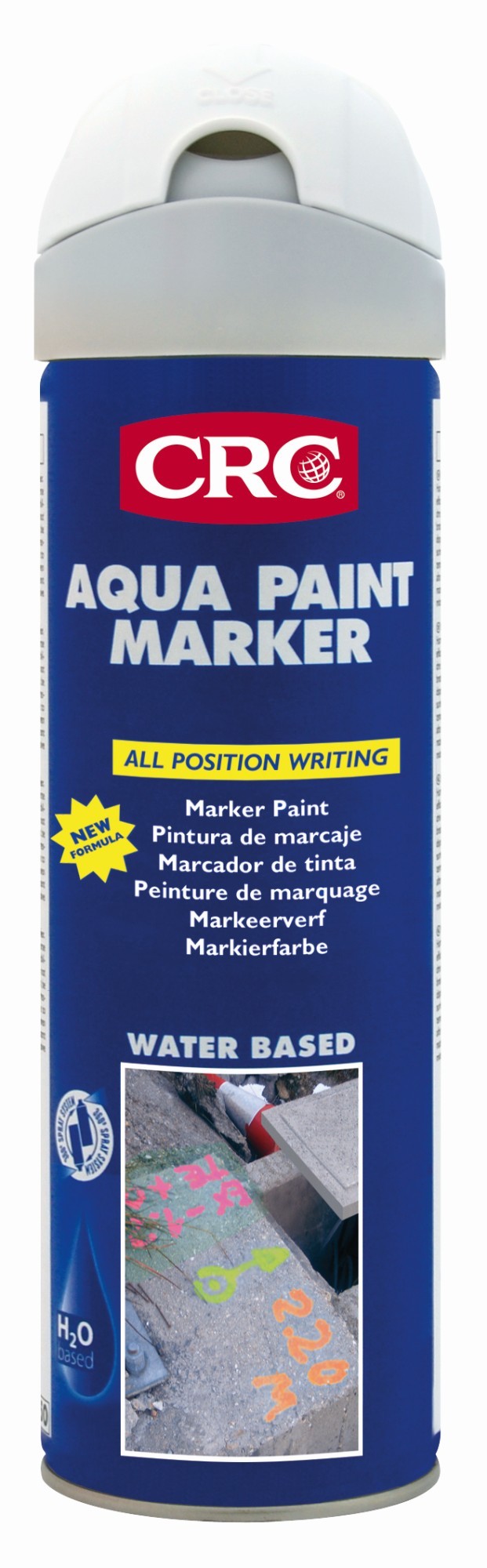 AQUA PAINT MARKER - Pintura de marcaje temporal respetuoso con el medio ambiente - AQUA PAINT MARKER BLANCO 500 ML