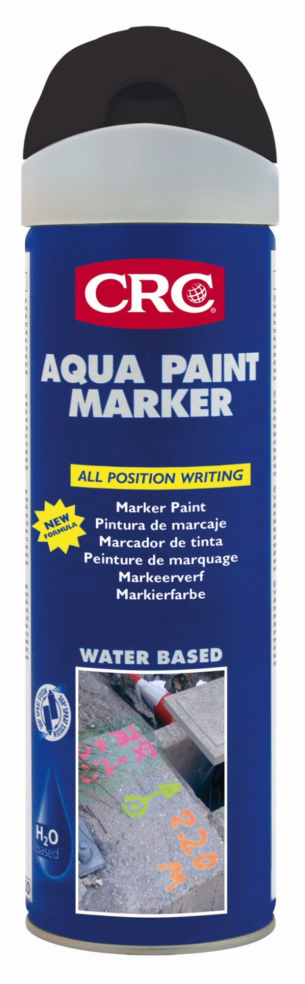 AQUA PAINT MARKER - Pintura de marcaje temporal respetuoso con el medio ambiente - AQUA PAINT MARKER NEGRO 500 ML