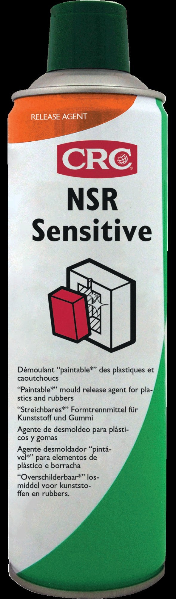 NSR SENSITIVE: Desmoldeante sin silicona-plásticos con proceso posterior(pintado, impresión).Plásticos,gomas. 230ºC 500ML