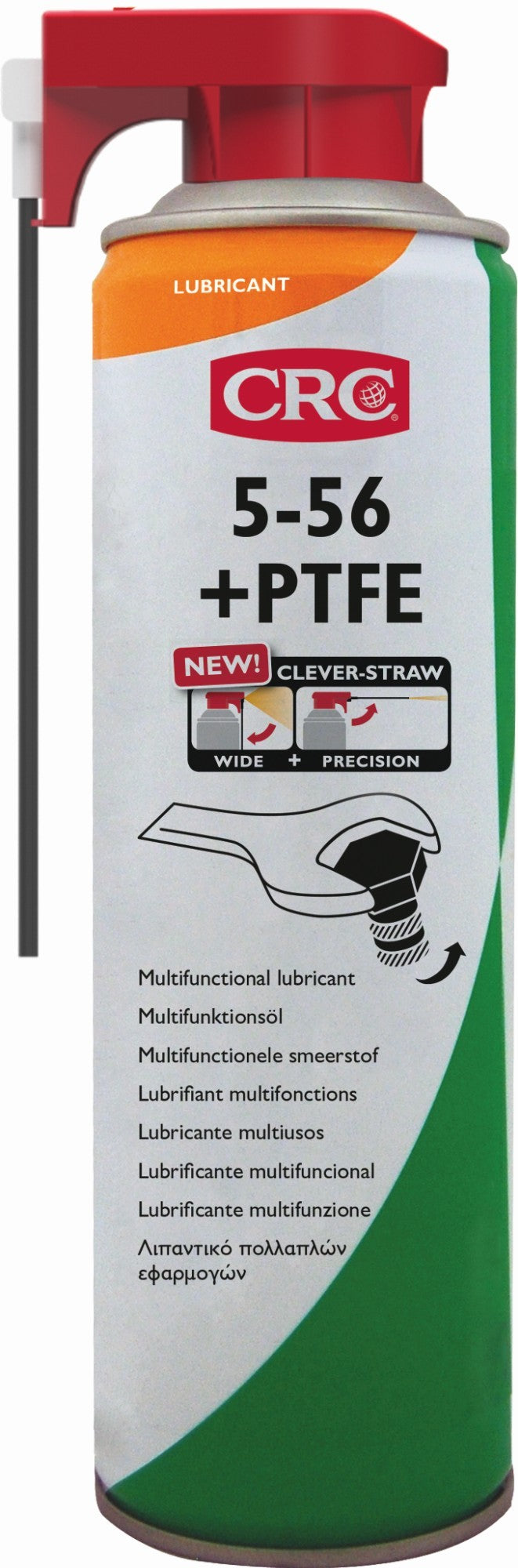 5-56 + PTFE - Lubricante multiuso de alto rendimiento con PTFE - 5-56 + PTFE Clever-Straw 500 ML