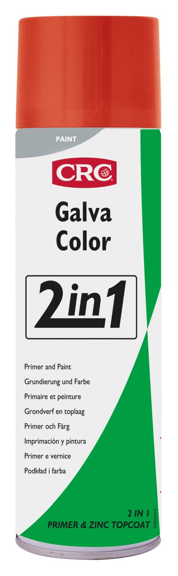 GALVACOLOR - Imprimación anticorrosión + color en un solo producto - GALVACOLOR RAL 3000 ROJO 500 ML