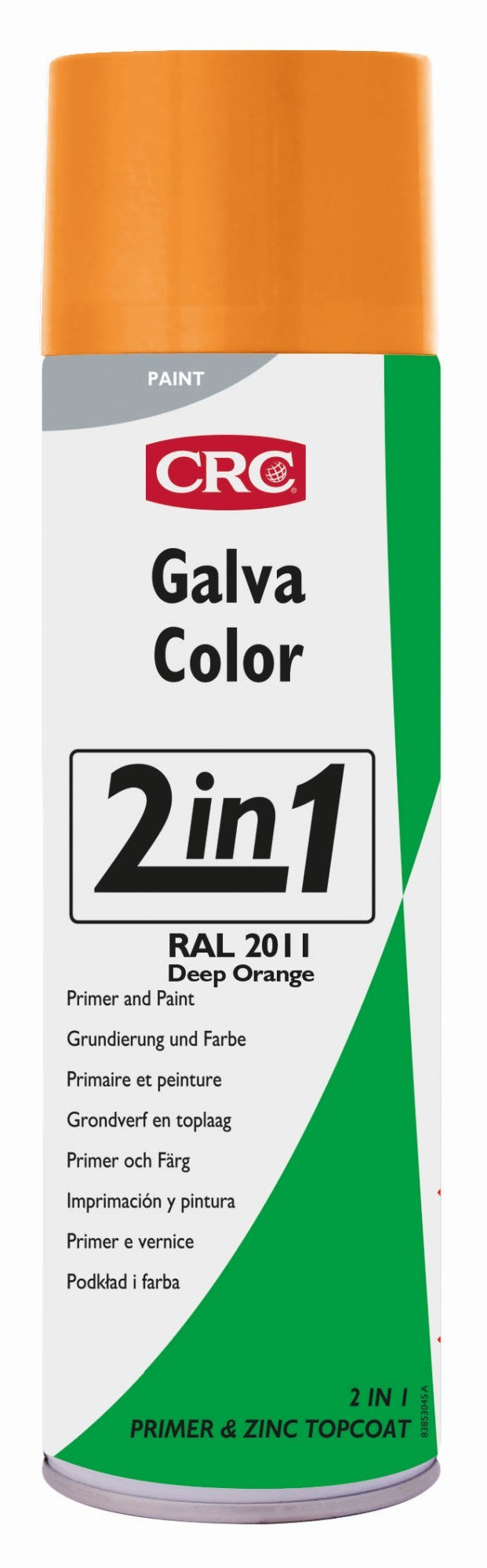 GALVACOLOR - Imprimación anticorrosión + color en un solo producto - GALVACOLOR RAL 2011 NARANJA 500 ML