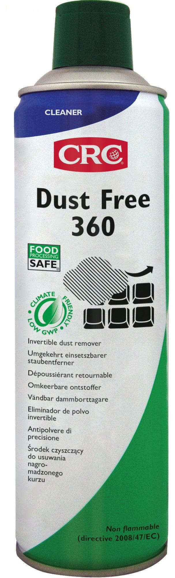 DUST FREE HFO 360: Gas seco. Soplador de polvo no inflamable. Gas HFO. Bajo GWP - DUST FREE 360 125 ML