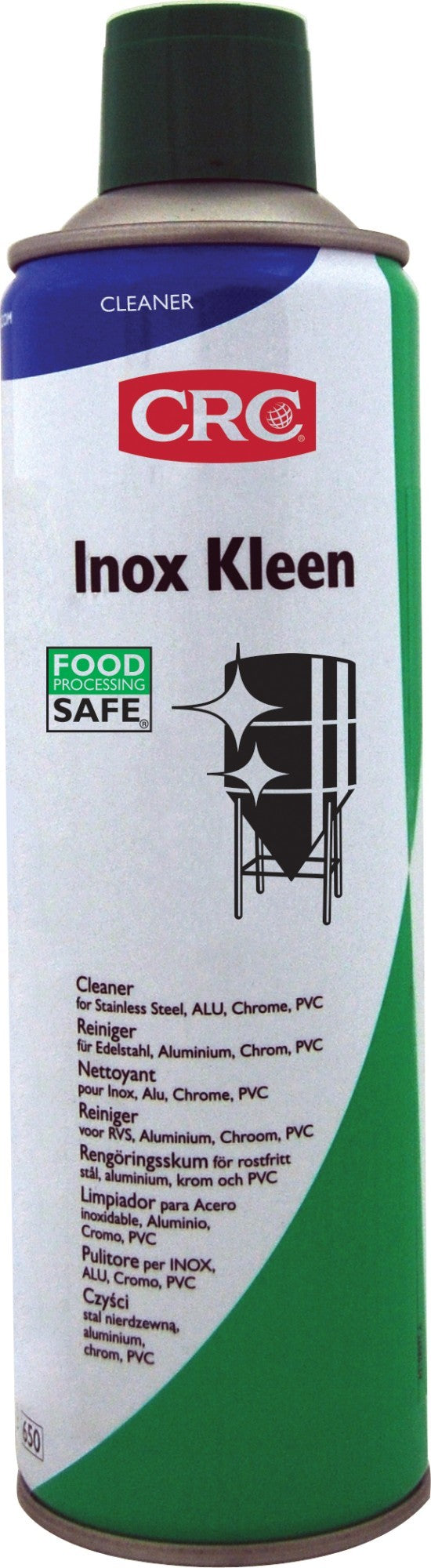 INOX KLEEN FPS - Limpiador de acero inoxidable, alumini, cromados y PVC - INOX KLEEN FPS 500 ML