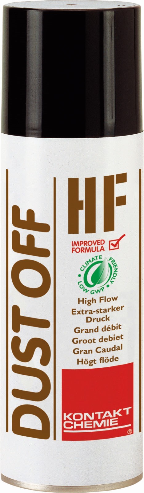 DUST OFF HF: Gas seco a presión. Soplador de polvo. Bajo GWP. No inflamable. Alto flujo. Producto base HFO 340 ML