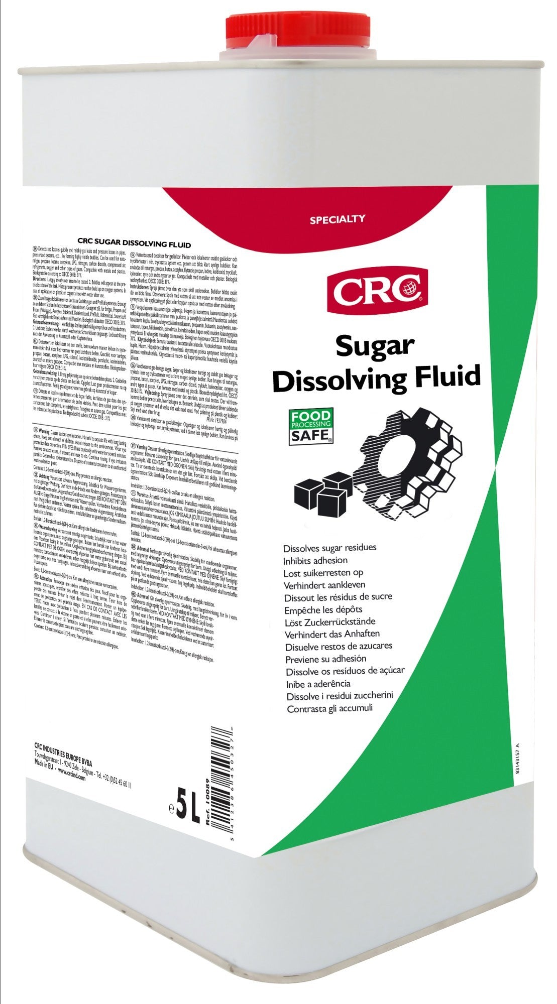 SUGAR DISSOLVING FLUID - Elimina eficazmente restos de azúcares y residuos caramelizados. - SUGAR DISSOLVING FLUID 5 L