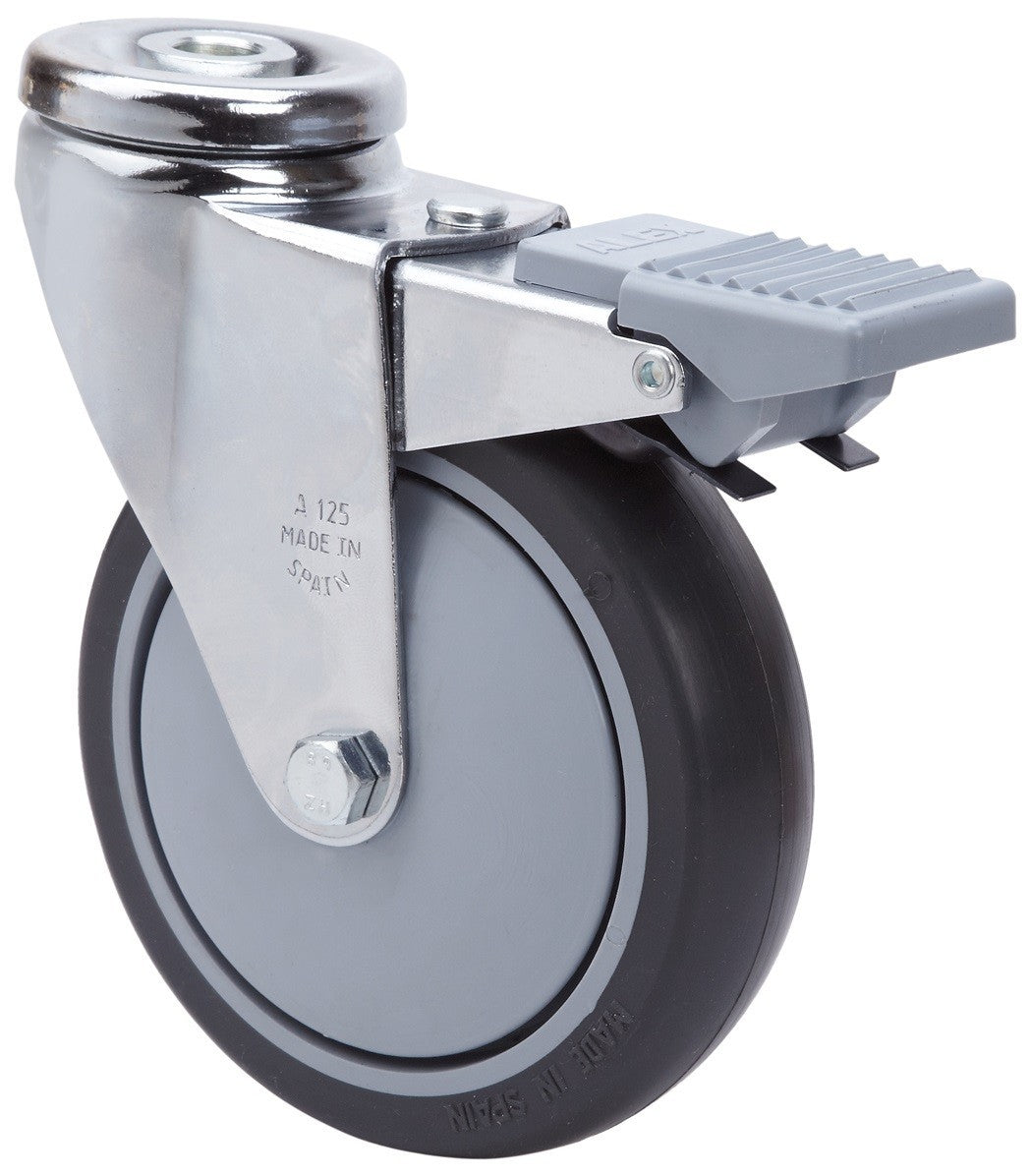 SERIE A-PGAIB, Giratorio/Agujero pasante/Freno Rueda y Soporte 2-2716