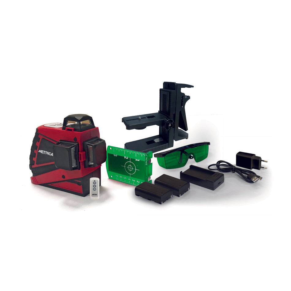 Láser 3D 3x360 Verde Junior Nivel Autonivelante Metrica