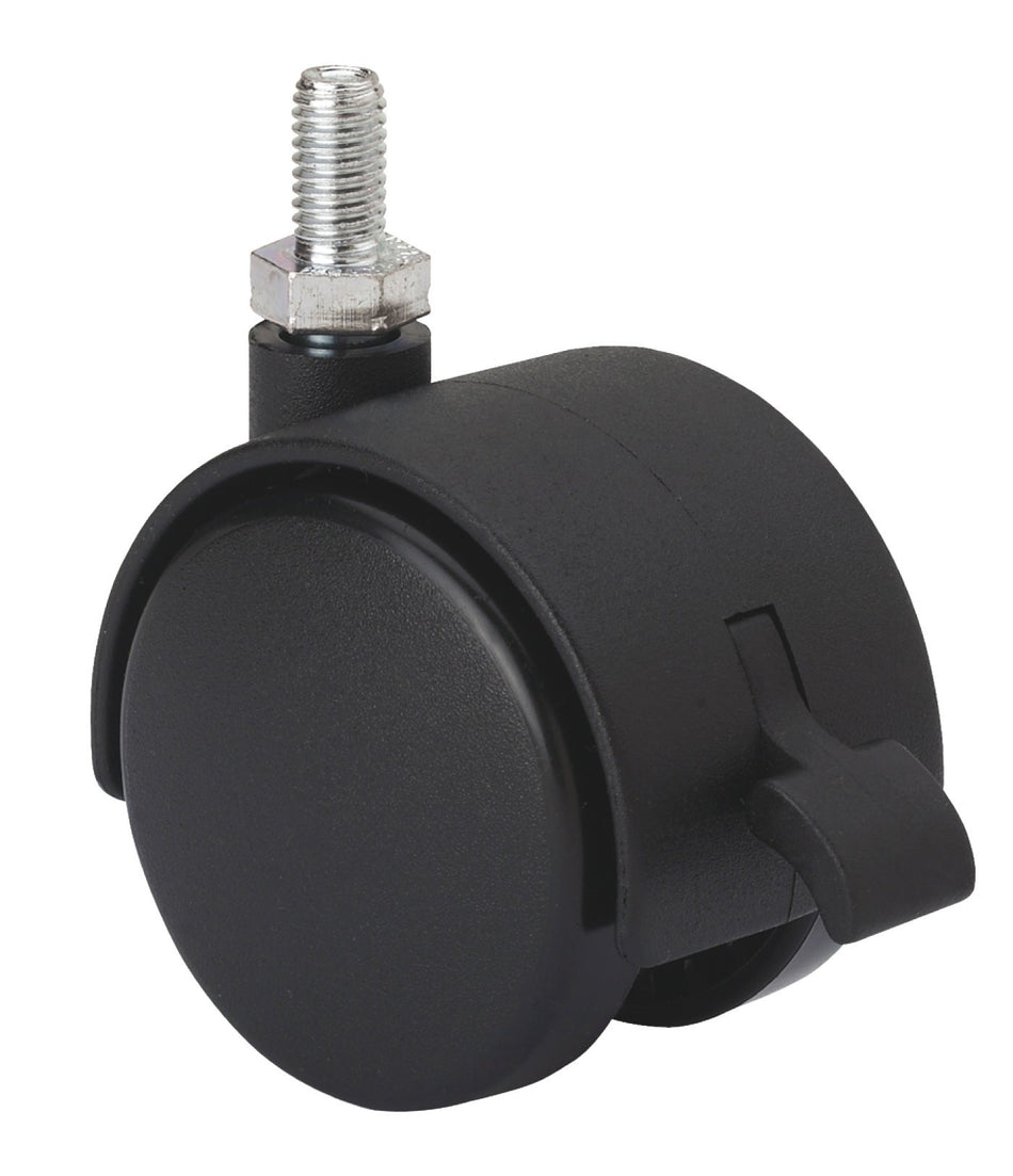 SERIE DK-DK Negro, Giratorio/Espiga roscada/Freno Rueda 1-0465