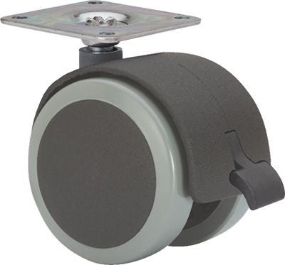 SERIE DK-DK Poliuretano, Giratorio/Platina/Freno Rueda 1-0643
