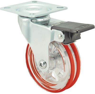 SERIE RD-RD Rojo, Giratorio/Platina/Freno Rueda 1-0529