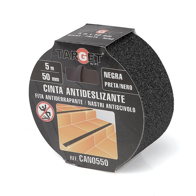 CINTA ADHESIVA ANTIDESLIZANTE NEGRA CAN0550