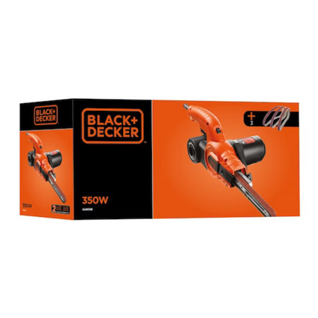 Lijadora Black&Decker KA900E-QS de Lima 350W, velocidad variable, tamaño de hoja 451 x 13mm. Incluye 3 bandas de lija