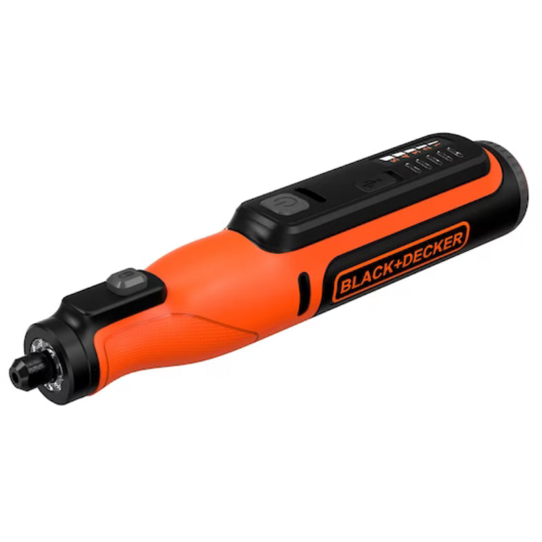 Multi-Herramienta Rotativa Black&Decker 7,2V y bat integrada 1,5Ah. Con 53 acces, cable USB y estuche transporte