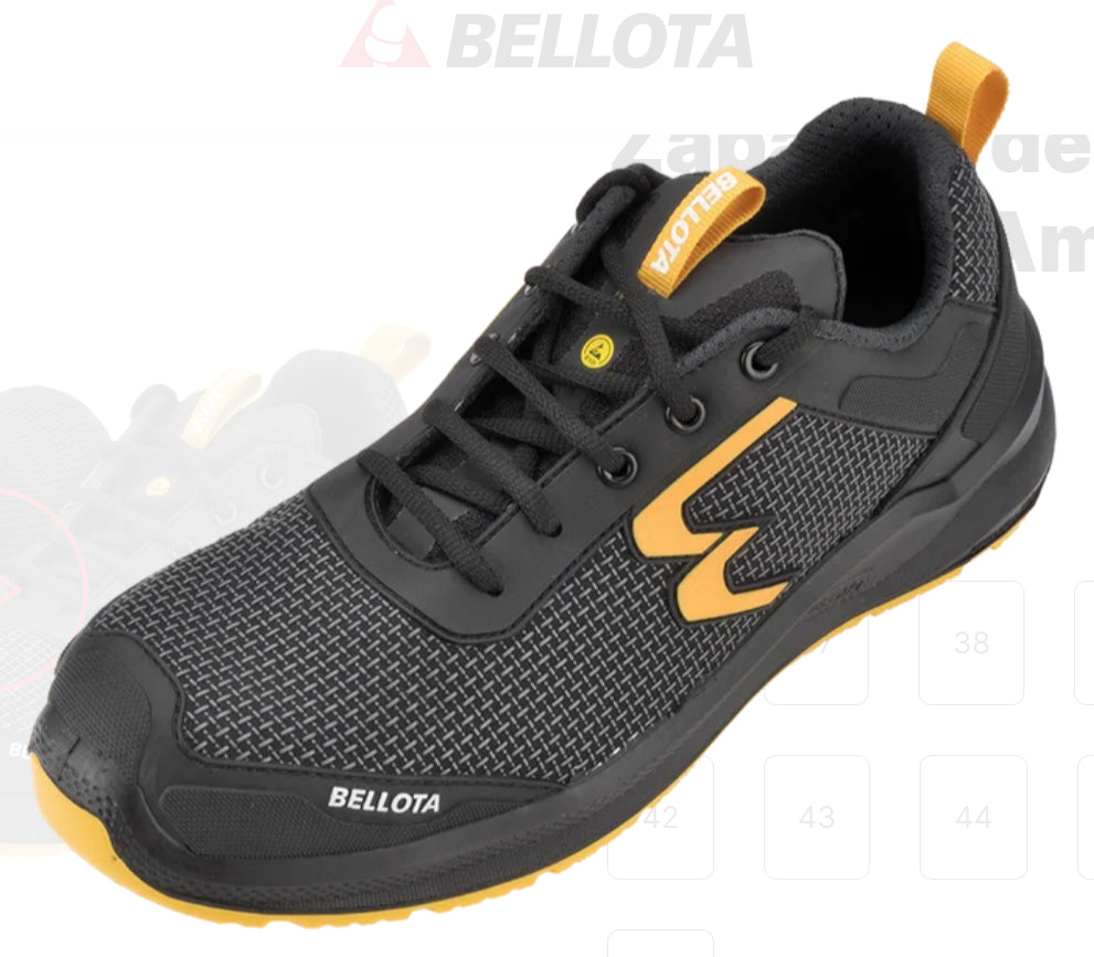 Zapatilla Bellota de seguridad Running Amarillo S3S ref RUNAS3S36