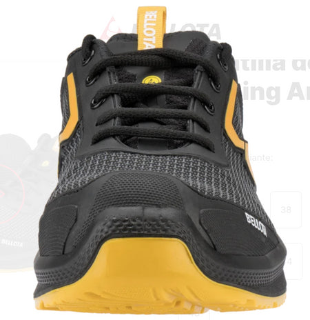 Zapatilla Bellota de seguridad Running Amarillo S3S ref RUNAS3S36