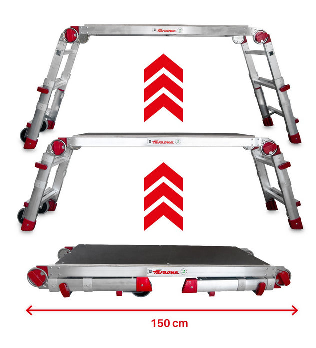 Plataforma de trabajo plegable y regulable en altura FARAONE PLAT