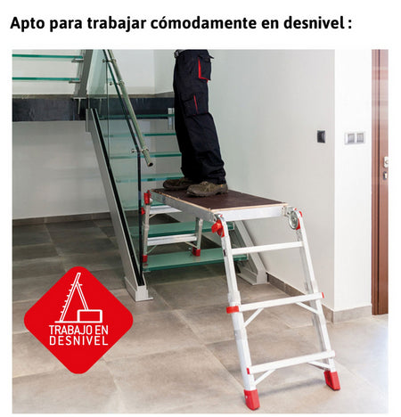 Plataforma de trabajo plegable y regulable en altura FARAONE PLAT