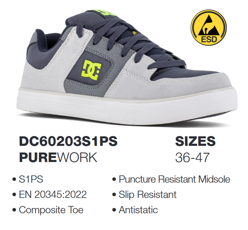 Zapatilla de seguridad DC Shoes DC60203S1PS PUREWORK 36-47