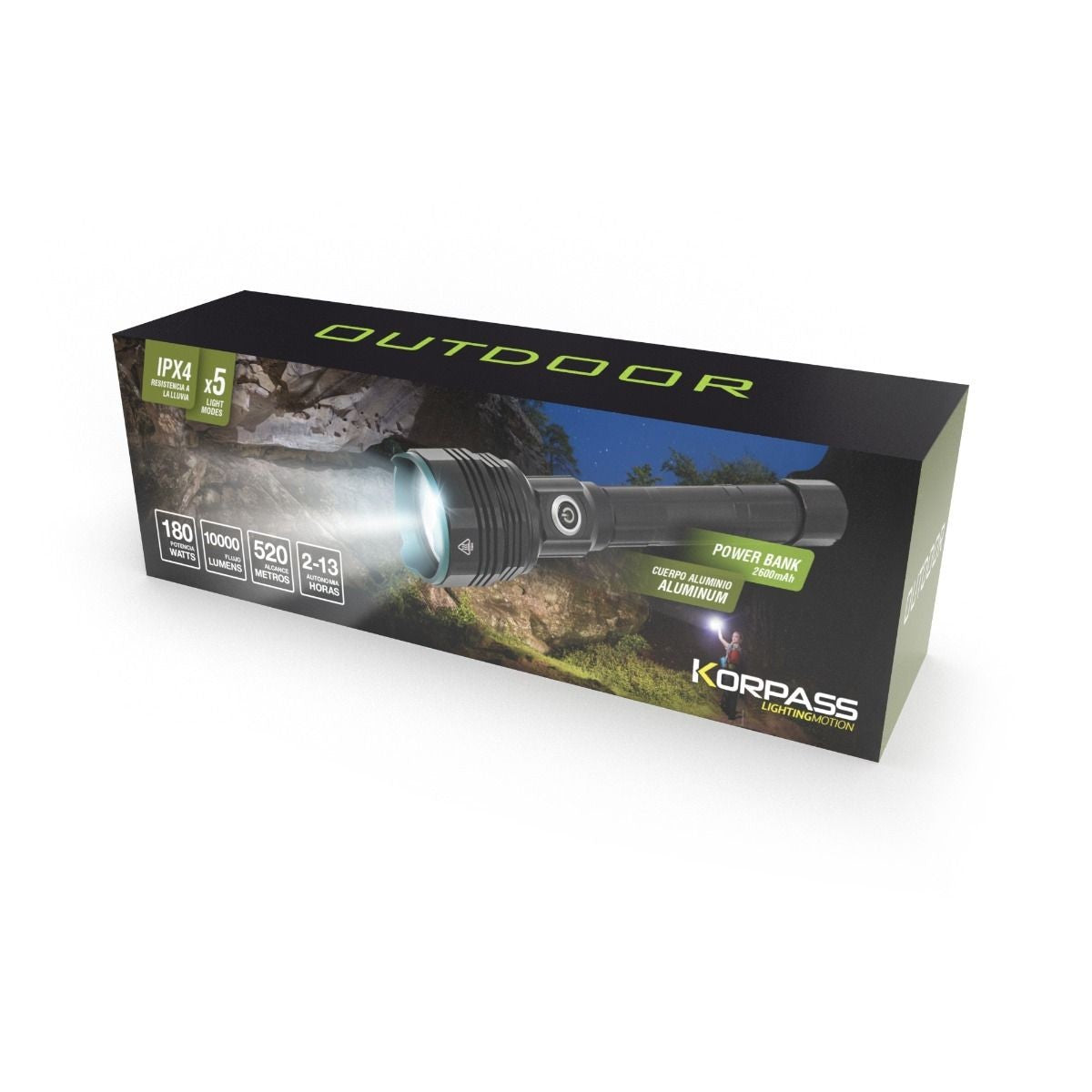 Linterna Korpass 26909 led 180 watios 10.000 lúmenes