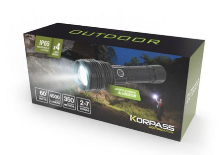 Linterna led tubular 60W 4500LM recargable Korpass