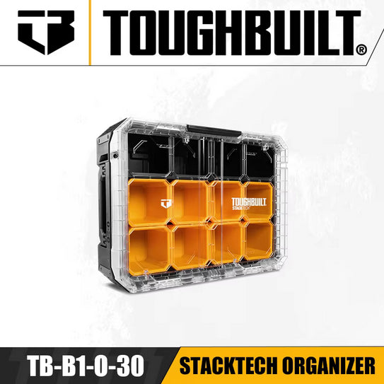 Toughbuilt maleta organizador grande con tapa transparente y gavetas TB-B1-O-30