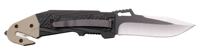 Third Navaja rescate mango negro y G10 marrón TK-N79B