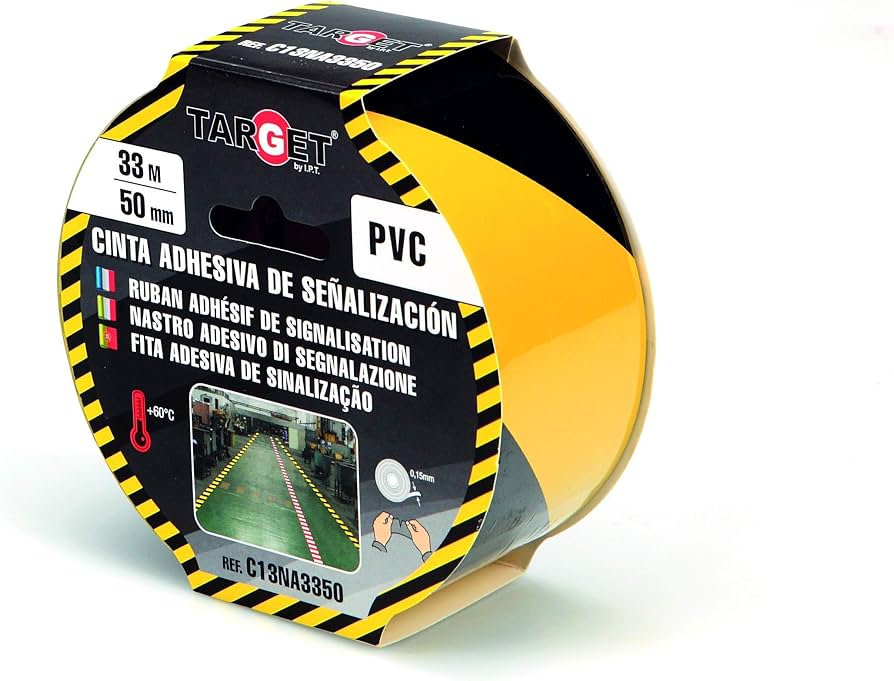 Ipt Cinta Adhesiva De Señalizacion Negra/Amarilla De 33 X 50 C13Na3350