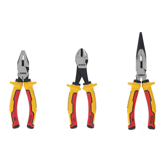 Set 3 Alicates VDE LH (Diagonal 160, Bocas Largas 200, Universal 160) Dewalt DWHT82811-0