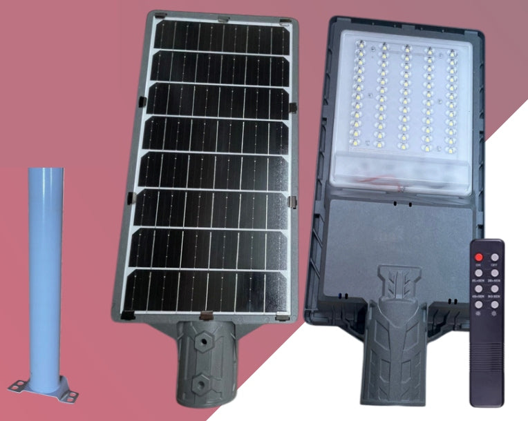 Farola Solar Led ECO 100W 2000Lm con Poste incluido