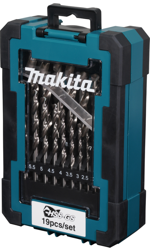 Estuche brocas HSS-GS, 19 pcs Makita Ref. D-78352