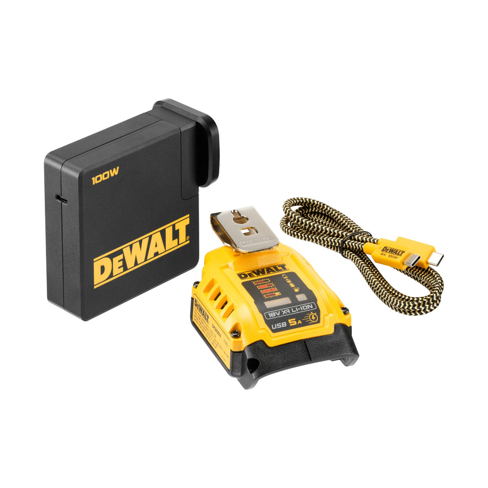 Cargador Portátil 5Ah con Entrada USB para Baterías Dewalt DCB094K