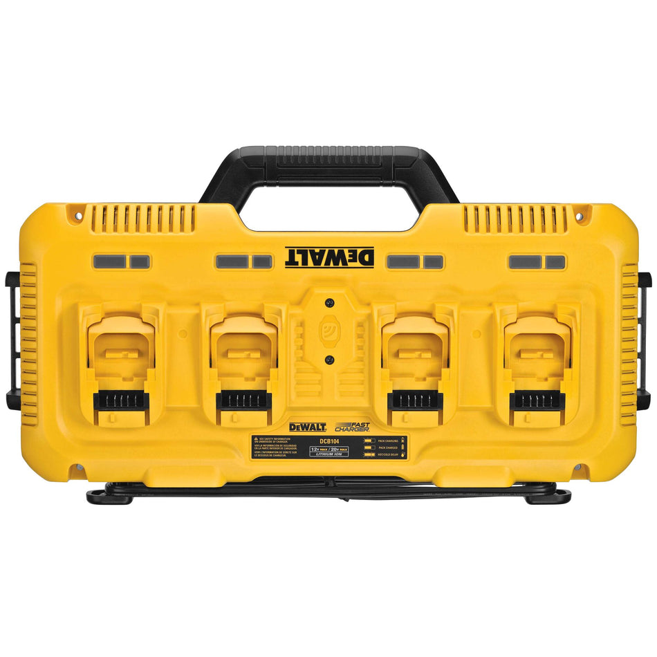 Cargador Rápido 4 Puertos XR 18V/12V Dewalt DCB104