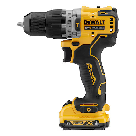 Taladro Percutor XR 12V con 2 Baterías 2Ah Dewalt DCD706D2